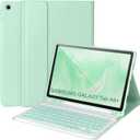 Keyboard Case for Samsung Galaxy Tab A9+/Plus 11 2023(SM-X210/X216/X218),Case with Keyboard for Samsung Tab A9+ with S Pen Holder,Detachable Bluetooth Keyboard for Galaxy A9 Auto Wake/Sleep,Green