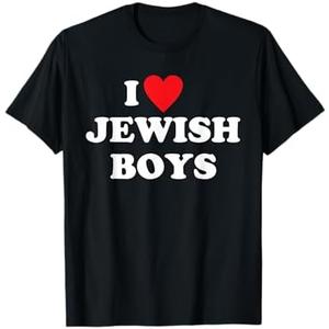 I Love Jewish Boys Funny Apparel T-Shirt L