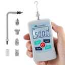 ZMF-50N Digital Force Gauge Portable Push Pull Gauge Meter with Units N/LB/Kg/Oz, Carrying Case, LCD Backlit Display