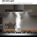 IKTCH Upgrated 30 inch Island Mount Range Hood, 900 CFM Ducted Range Hood with 4 Speed Fan, Stainless Steel with Gesture Sensing & Touch Control Making life Smarter IKIS02-30