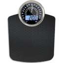 Adamson Hybrid 2-in-1 Analog & Digital Weighing Scale for Body Weight up to 400lbs - Thick Tempered Glass - Extra Large Display - Easy to Read Digital Bathroom Scale - New Version - Black Matrix