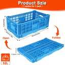 52L Plastic Collapsible Storage Bins with Handles,