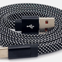 ZGear USB C Magnetic Charge & Sync Cable - Flat Braded Black and White