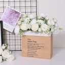MARTINE MALL 4 Packs Peonies Artificial Flowers, White Artificial Peonies, Silk Peonies Flowers Fake Peonies Artificial Flowers Peonies Bouquet for Centerpiece Table Wedding Party Home Decor