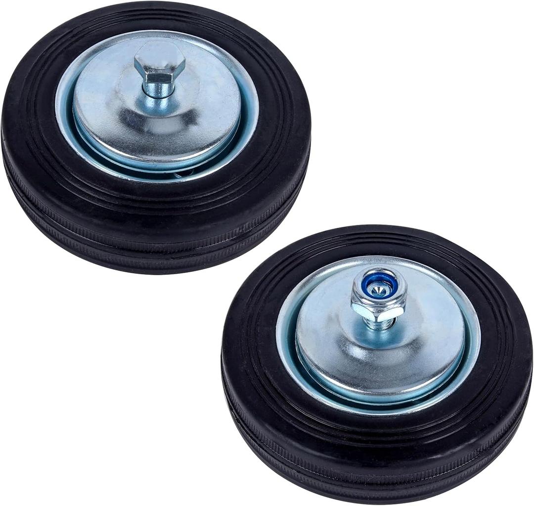 Griddle Wheels for Blackstone 22" 28" and 36" Griddles, 2PCS Griddle Wheel Replacement Parts for Blackstone Griddle Accessories, Black Rubber Fixed Wheel, 4 Inch