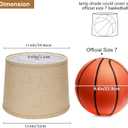Burlap Lampshades Set of 2, 11.6" Top x 12.6" Bottom x 9.8" High, Brown Drum Shades for Table & Floor Lamps (Spider Fitter), Hand Crafted, Assembly Required