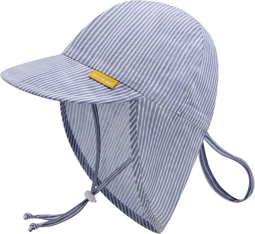 UPF50+ Baby Toddler Sun Hat with Neck Flap Summer Beach Hat 0-5T