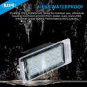 KDM LED License Plate Light With Error Free Load Resistors for Chevy Corvette SS Equinox Impala GMC Terrain Buick ATS CTS,Rear Tag Lamp Assembly Powered 18-SMD 6000K White,2 Pack
