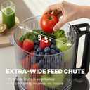 Cold Press Juicer, 5.5inch Wide Feed Chute Juicer Extractor Machine, Slow Masticating Juicer for Whole Vegetables & Fruits, Black