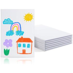 Mr. Pen- Blank Hardcover Books for Kids, 7" x 10", 6 Pack, 40 Sheets/Pack, White Blank Books for Kids to Write Stories