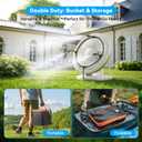 Ausic Portable Misting System for Outside Patio, Outdoor Water Cooling Mister with Battery Powered Pump (Max 8Hrs), 20L Bucket, 26FT Hose, Patio Misters for Tailgating, Pasture, Camping, Canopy, Sport