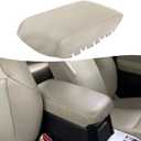 KBH Car Center Console Armrest Cover Replacement for Toyota 4Runner 2010-2023, Vinyl Leather Replace Upholstery, Anti-Scratch, Tan