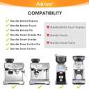 AIEVE Silicone Bellow Compatible for Breville Barista Express, Single Dose Hopper for Breville Espresso Machine,Gray
