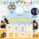 Froova Prom Marquee Letters for 2026 Graduation Decorations Light Up Sign 3FT Large Mosaic Letters Cardboard Pre-Cut Frame for Class of 2026 High School College Grad Prom Party Sign Backdrop Party