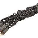 Novelty Lights 5.5 Feet 10 Bulb Clear Mini Light String on Brown Wire, Non-Connectable Incandescent Fairy Lights for Bottles and Crafts, 4" Bulb Spacing, 24" Lead, Stackable Fused Plug