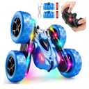 Remote Control Stunt Car 4WD 360° Flip Double‑Sided RC Cars, LED Light Bar, USB‑C Modular Battery, 2.4 GHz Outdoor Beach Toy for Boys 6‑12 Years Old, Birthday & Christmas Kids Gift, Blue