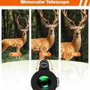 Monocular Telescope 80x100 High Power with Smartphone Adapter Tripod, Wide Field Monoculars for Adults with BAK4 Prism & FMC Lens, for Bird Watching Hiking Camping Wildlife-Green