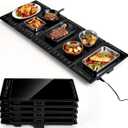 Electric Warming Tray, 41"x15" Food Warmer for Parties Buffets, 3-in-1 Modular Warming Mat Adjustable 86-248 Temperature & 24H Timer, Glass Surface Warming Chafing Dishes for Catering Gathering