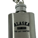 Alaska est.1959, The Last Frontier, Mini Flask Keychain (Missing Chain)