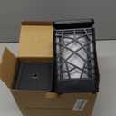 Solar Lanterns Outdoor Waterproof, Upgraded 99 LEDs Hanging Solar Lights for Outside with Auto On/Off & Metal Clip, Blue Flickering Flame Outdoor Lanterns Decorative for Garden Yard, 2 Pack