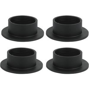 E26 E27 Light Socket Shade Ring,21.5mm/0.85inch Height Plastic Lamp Shade Collar Rings, Light Fixture Parts of Retainer Rings, Lock E26 E27 Socket with Thread Diameter 1-1/2 Inches (Black,4-Pack)