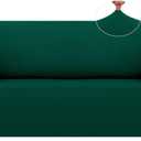 LURKA Stretch Loveseat Sofa Slipcovers 1 Piece Couch Covers for Sofa Furniture Protector Full Sofa Covers with Elastic Bottom for Kids and Dog (Dark Green, Medium)