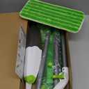 2-Set Toy Mop for Kids - Toddler Real Spray Flat Floor Mop Montessori Cleaning Toy Set, Educational and Fun Gifts for Boys and Girls Ages 4+ (Green)