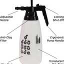 Chapin 10031 Handheld Pump Sprayer, 68oz, Multi‑Purpose, Lawn & Garden, Translucent Poly Tank, Adjustable Brass Nozzle, Thumb‑Trigger Lock & in‑Tank Filter for Fertilizer, Weed & Pest Applications