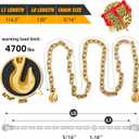 Ratchet Chain Binder 5/16" -3/8" Grade 70 and 5/16"10ft Chains Includes (2) Binders and (2) Chains, Load Binder for Binder Chain with Grappling Hook