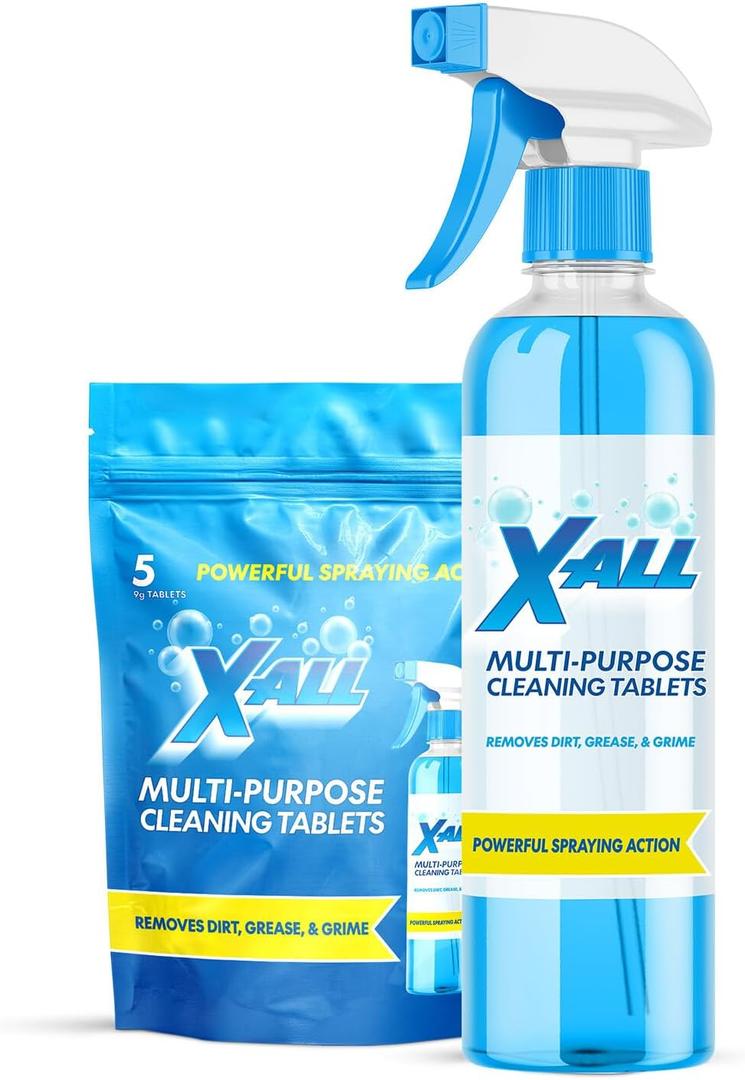 X-ALL Multi-Purpose Cleaner - Spray Bottle and 5x Cleaning Tablets