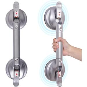 17inch Suction Shower Grab Bar, Portable Shower Handle Bar Suction Grip Bar Bathtub Handle with Strong Hold Suction Cup Fitting and Rapid Release for Bathroom(Max Capacity :300lb