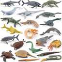 22PCS Prehistoric Sea Creatures Toys for Kids Ancient Sea Animals Toy Set 4 Inch Marine Animal Figures Cake Topper Girls Boys Kids Toddlers Birthday Gift