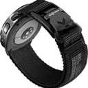 Stretchy Nylon Band Compatible with Samsung Galaxy Watch 8 Bands 40mm 44mm/ Watch 8 Classic 46mm, No Gap Wristband Sport Strap for Galaxy Watch 8 2025 Men with Magnetic Fidlock V-Buckle, Black L