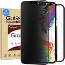 2 Pack Matte Privacy Screen Protector for iPhone 15 Pro 6.1-inch with Easy Installation Tool, Anti Spy Anti Glare 9H Tempered Glass Film, Dynamic Island Compatible, Case Friendly, 9H Hardness