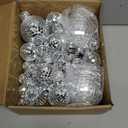 54 Pcs Mini Silver Disco Balls - Hanging Mirror Ornaments for Party, Wedding, Christmas Supplies (1.2 Inch, 2 Inch, 3.2 Inch, 4 Inch)
