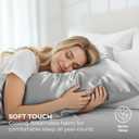 Satin Pillowcase 2 Pack - Queen Size (20"x30", Grey) - Silky Pillow Cases for Hair and Skin - Satin Pillow Covers with Envelope Closure - Extra Soft Premium Microfiber