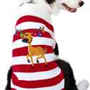 NACOCO Dog Sweater Pet Christmas Elk Bells Sweaters Halloween Reindeer for Small Dog and Cat(Red,XXL) (2X-Large (Pack of 1), 4-Red Fawn)