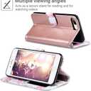 ULAK Compatible with iPhone 8 Plus/7 Plus Wallet Case for Women Girls, Premium PU Leather Flip Cover with Card Holders, Kickstand Feature Protective Purse Case 5.5 Inch,Floral