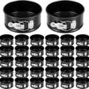 Sunnyray 50 Pcs 4 Inch Springform Pan for Baking Mini Cheesecake Pans with Removable Bottom Nonstick Leakproof Round Cake Mold Spring Form Molds for Mini Cheesecake Pizza and Quiches (Black)