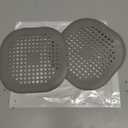 Hair Drain Catcher,Square Drain Cover for Shower Silicone Hair Stopper with Suction Cup,Easy to Install Suit for Bathroom,Bathtub,Kitchen 2 Pack (Sliver Grey)