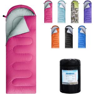 Sleeping Bags for Adults,Kids & Girls-Warm & Cold Weather Lightweight Waterproof Sleeping Bag Backpack with Compact Bag,Great for 3-4 Seasons Hiking,Camping and Outdoor
