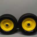 2PCS 15x6.00-6 Lawn Mower Tires, 4 Ply Tubeless 15x6-6 Front Tire Assembly Replacement for Craftsman/John Deere/Cub Cadet Riding Mowers,570lbs Capacity,3" Offset Hub,3/4" Bushing