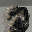 Brightever LED Outdoor String Lights 100FT Patio Lights with 52 Shatterproof ST38 Vintage Edison Bulbs, Outside Hanging Light Waterproof for Porch, Deck, Garden, Backyard, Balcony, 2700K Dimmable (100FT-Warm White, Black Wire)