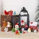 3 x Lulu Home 24 Pcs Christmas Decorative Crafts Kit, Resin Miniature Snowman Tree Snowflakes Gift Box Santa Figurines & House Ornaments for Snow Globes DIY Xmas Accessories
