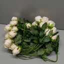 Hotop 40 Pcs Rose Artificial Flowers Bulk with Long Stem,Realistic Silk Fake Roses Bouquet for Home Wedding Centerpieces Party Table Decoration Valentines Gifts(Cream)