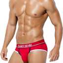 Casey Kevin Men's Cotton Briefs Wide Waistband No Fly Underwear Briefs for Men 4 Pack S
