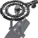SUNMON MV7 Shock Mount with Pop Filter for Shure MV7 Microphone, MV7 Shock Mount Reduces Vibration Noise Matching Mic Stand Boom Arm