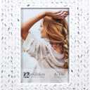 Malden International Designs 4x6 Picture Frame Textured Pattern White
