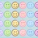 8' x 10' Classroom Rug, Carpets Schoolgirl Style Pastel Smileys Educational Area Rugs for Kids Room Seating Dcor, Play Carpet for Teaching and Playroom (Smiley Face Rug, 8x10ft)