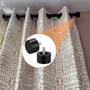 LEIFIDE 4 Pack Curtain Rod Finials Black Curtain Rod End Cap Finials for Curtains Rods of 7/8 and 1 Inch Diameter